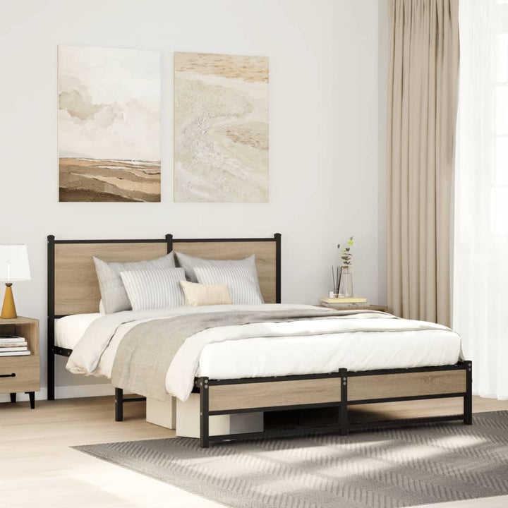 sengeramme uden madras 140x200 cm metal sonoma-eg