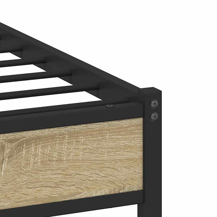 sengeramme uden madras 150x200 cm metal sonoma-eg