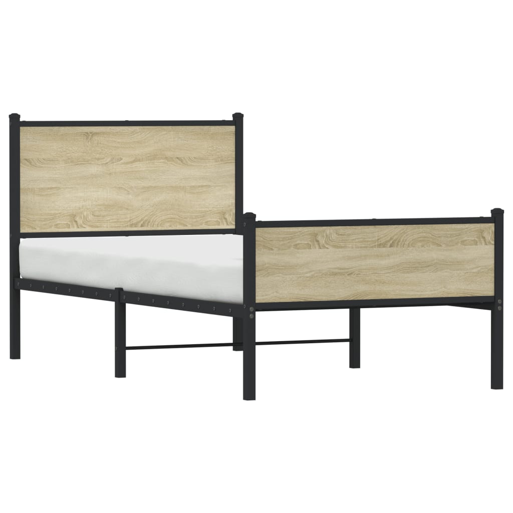 sengeramme uden madras 75x190 cm metal sonoma-eg