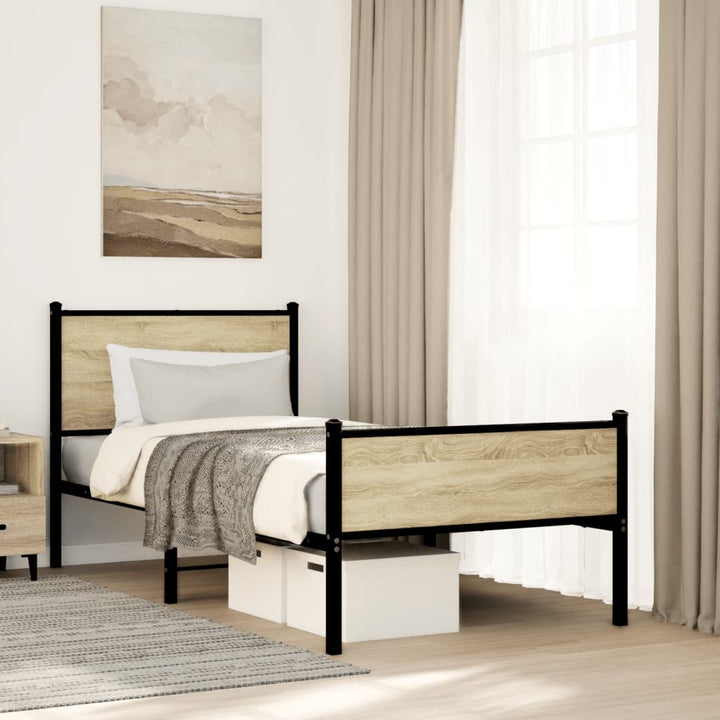 sengeramme uden madras 90x190 cm metal sonoma-eg