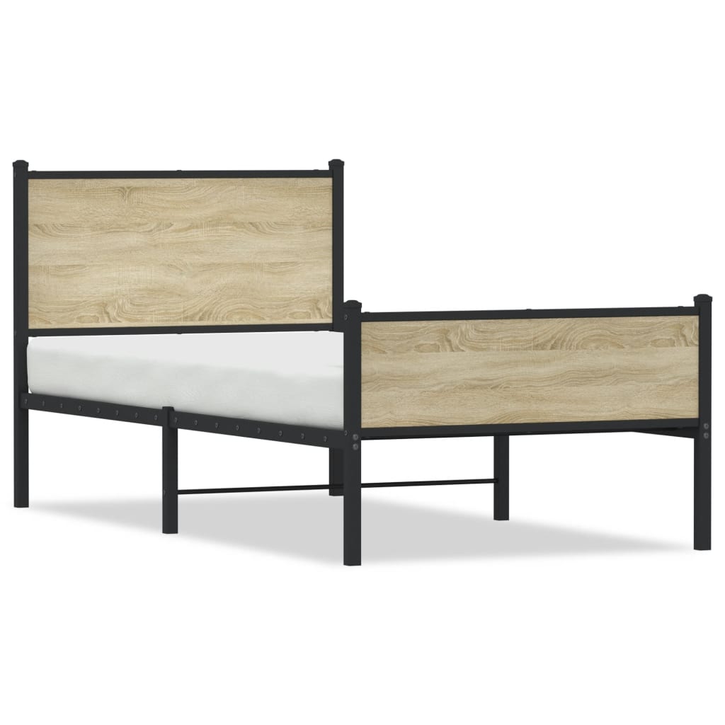sengeramme uden madras 100x190 cm metal sonoma-eg