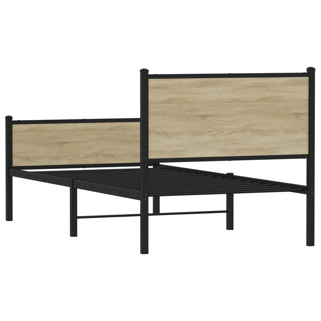 sengeramme uden madras 100x190 cm metal sonoma-eg