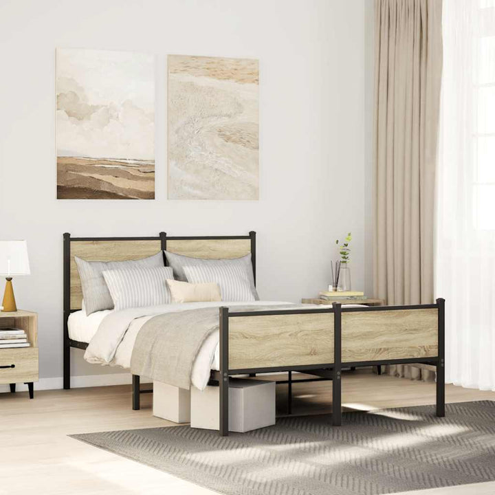 sengeramme uden madras 120x200 cm metal sonoma-eg