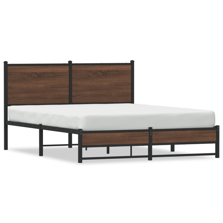 sengeramme uden madras 137x190 cm brun egetræ