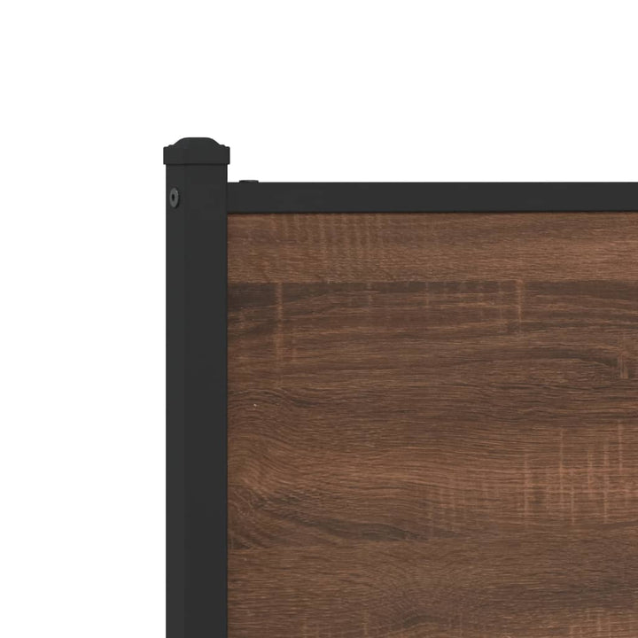 sengeramme 100x190 cm uden madras metal brun egetræsfarve