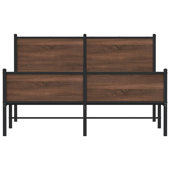 sengeramme uden madras 137x190 cm brun egetræ