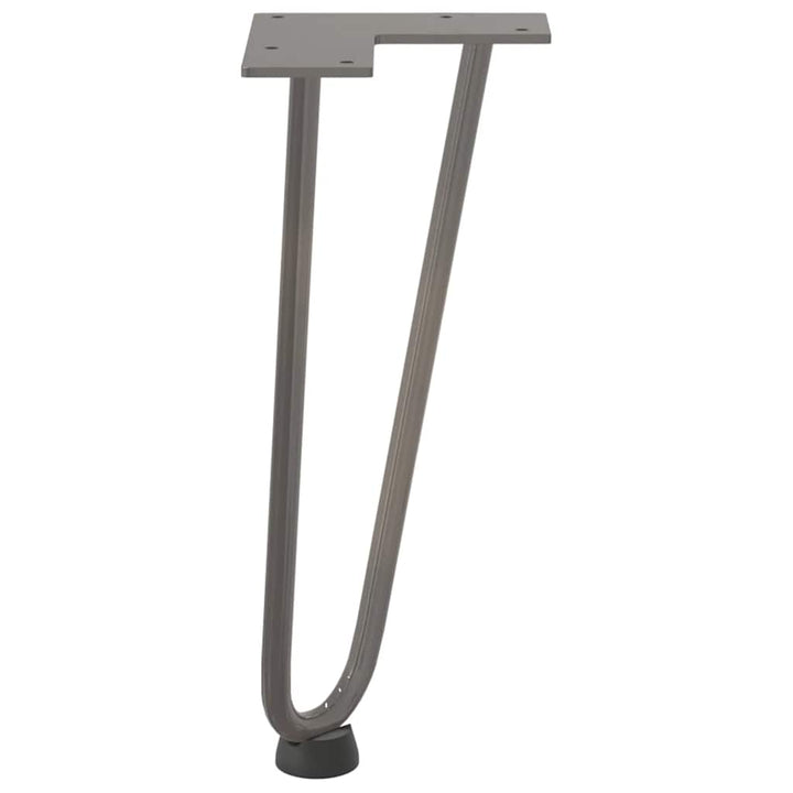 hårnåleben til sofabord 4 stk. naturstål 30 cm massivt stål