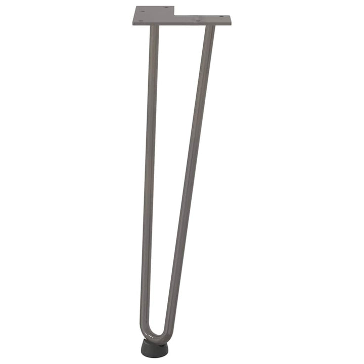 hårnåleben til sofabord 4 stk. naturstål 42 cm massivt stål