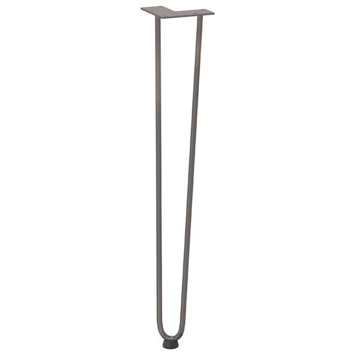 hårnåleben til konsolborde til konsolbord 4 stk. naturstål 72 cm massivt stål