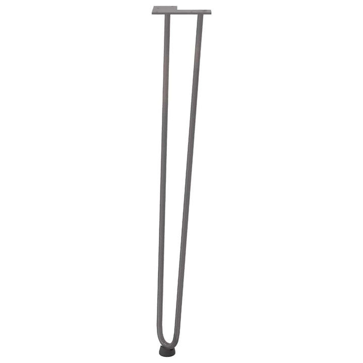 hårnåleben til konsolborde til konsolbord 4 stk. naturstål 72 cm massivt stål
