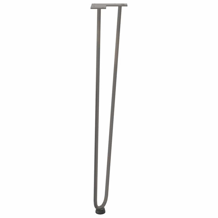 hårnåleben til konsolborde til konsolbord 4 stk. naturstål 72 cm massivt stål