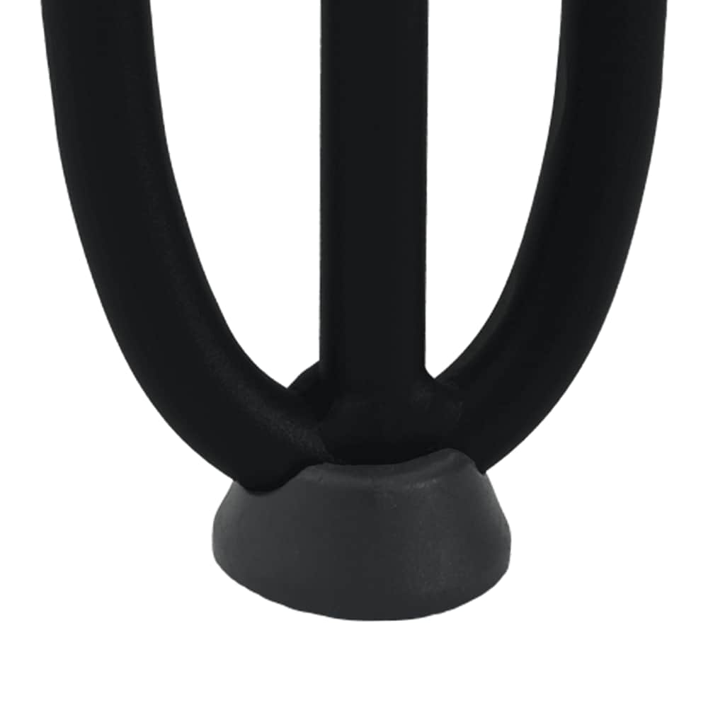 hårnåleben til sofabord 4 stk. sort 42 cm massivt stål
