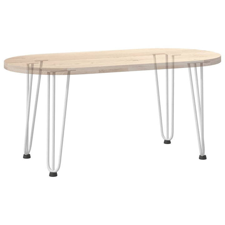 hårnåleben til sofabord 4 stk. hvid 42 cm massivt stål