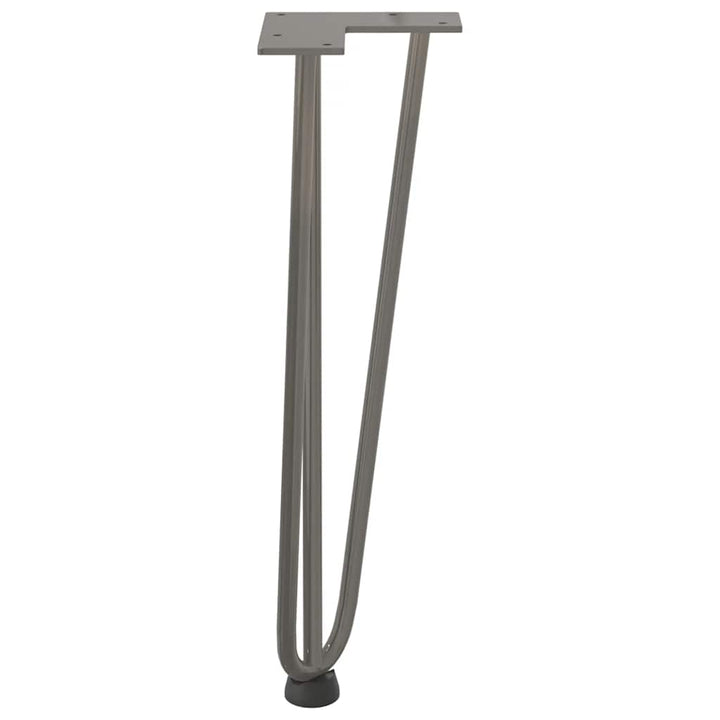 hårnåleben til sofabord 4 stk. naturstål 42 cm massivt stål