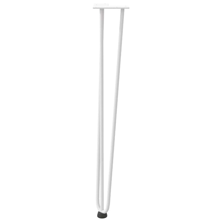 hårnåleben til konsolborde 4 stk. hvid 72 cm massivt stål