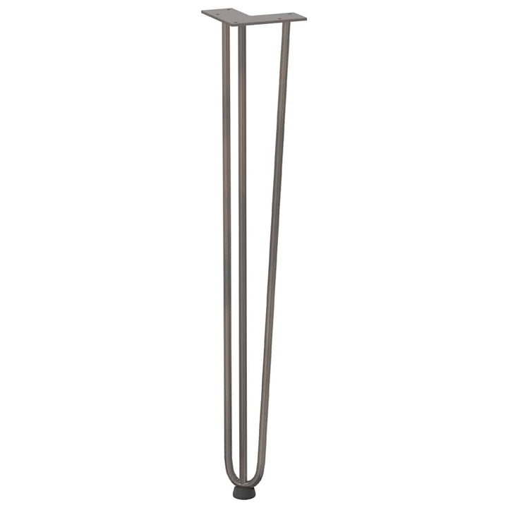 hårnåleben til konsolborde til konsolbord 4 stk. naturstål 72 cm massivt stål