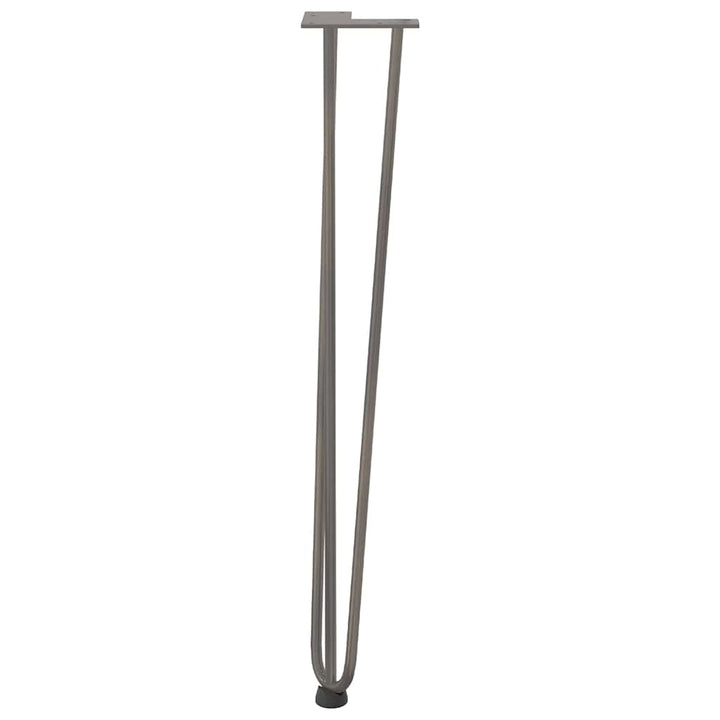hårnåleben til konsolborde til konsolbord 4 stk. naturstål 72 cm massivt stål