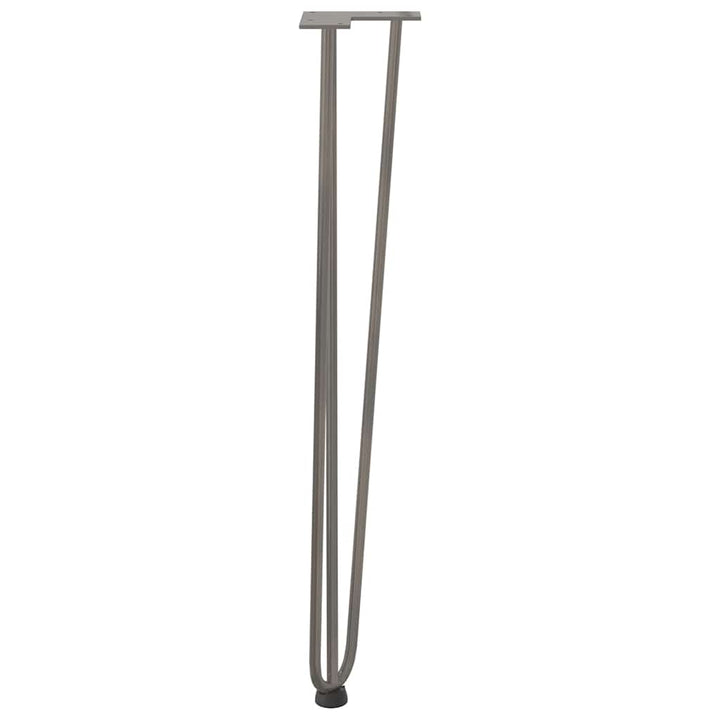 hårnåleben til konsolborde til konsolbord 4 stk. naturstål 72 cm massivt stål