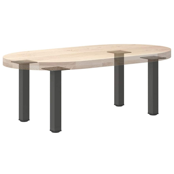 sofabordsben 4 stk. antracit 42-44 cm stål