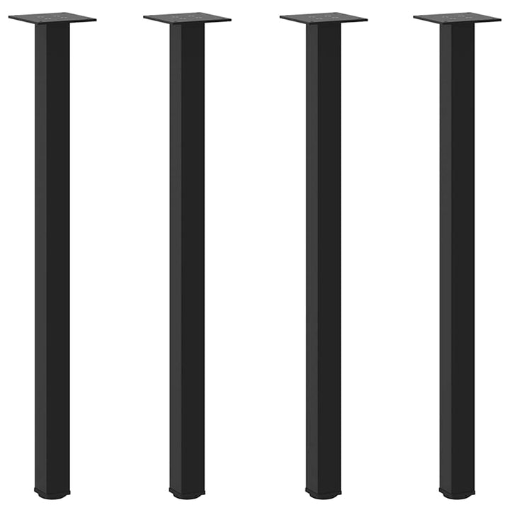 konsolbordben 4 stk. sort 72-74 cm stål