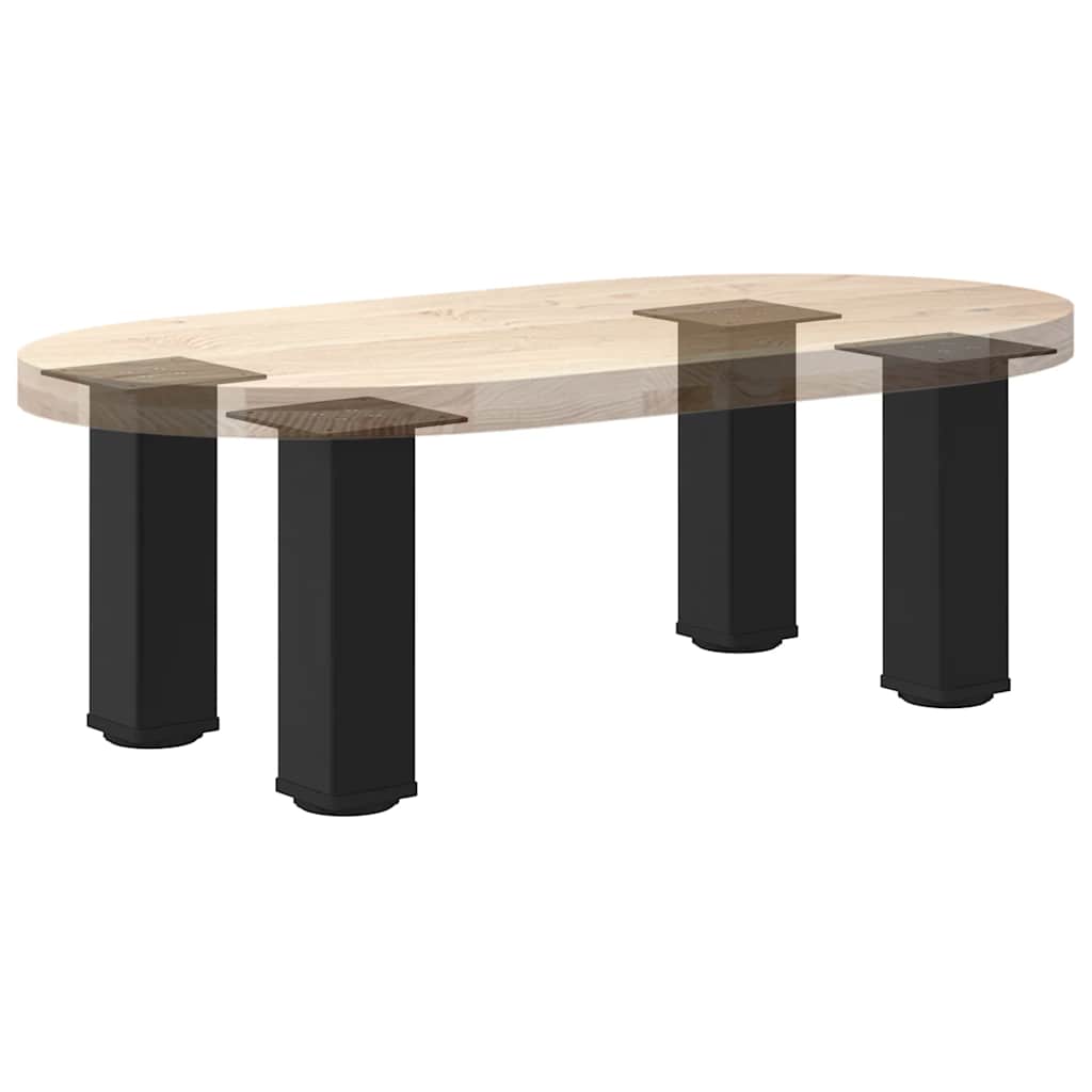 sofabordsben 4 stk. sort 42-44 cm stål