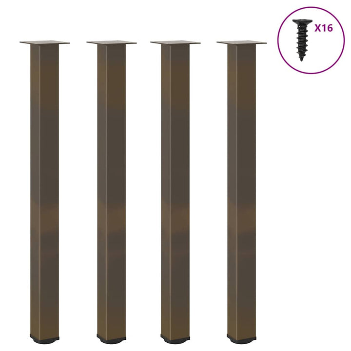 barbordsben 4 stk. naturstål 110-112 cm stål