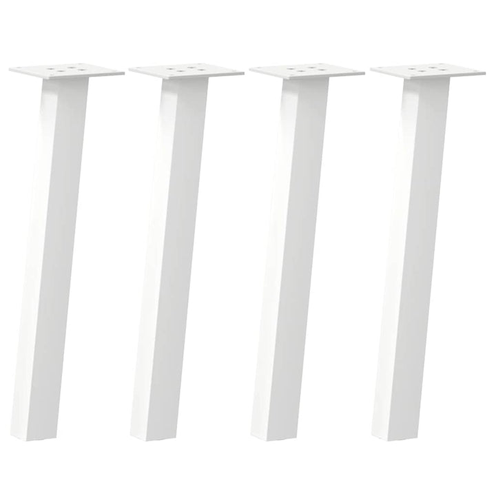 sofabordsben 4 stk. hvid 42 cm stål