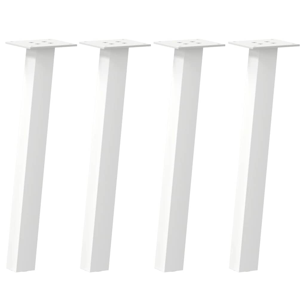 sofabordsben 4 stk. hvid 42 cm stål