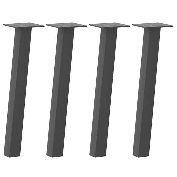 sofabordsben 4 stk. antracit 42 cm stål