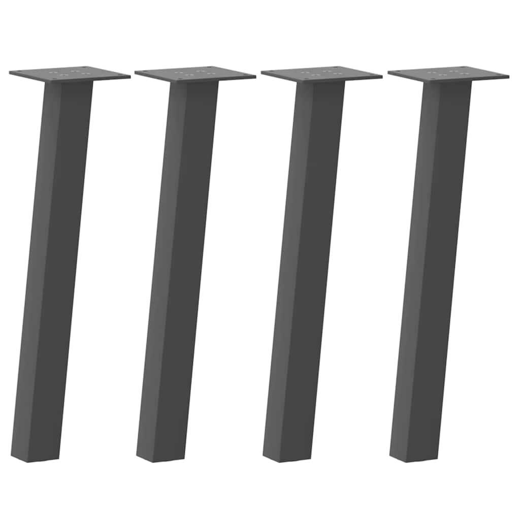 sofabordsben 4 stk. antracit 42 cm stål