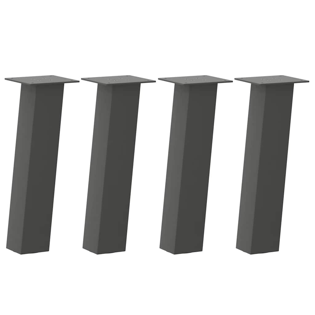 sofabordsben 4 stk. antracit 42 cm stål