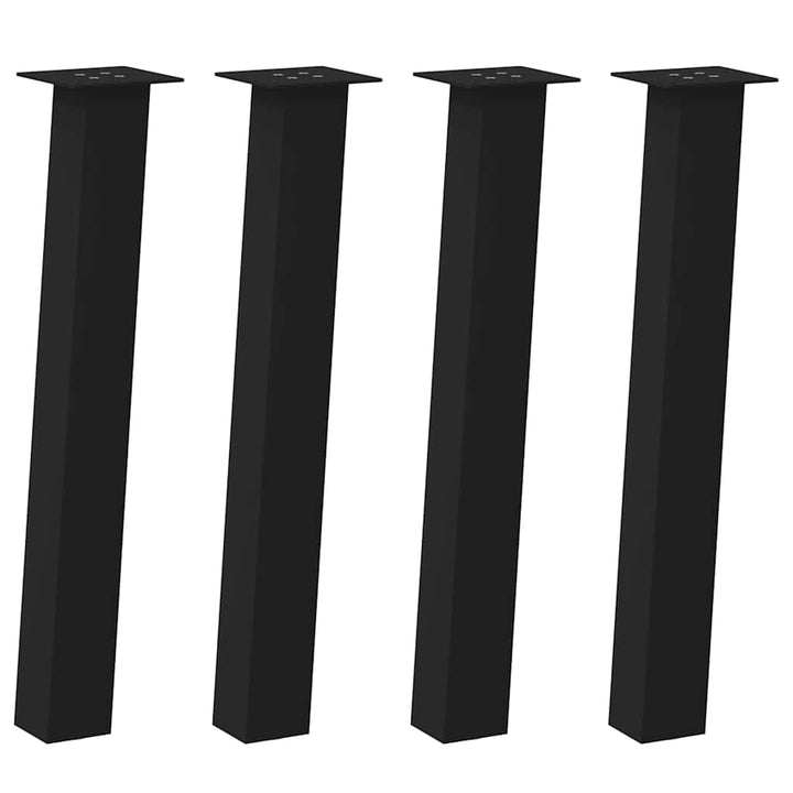 konsolbordben 4 stk. sort 72 cm stål