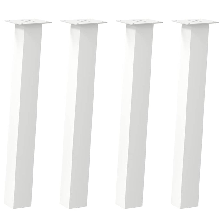 konsolbordben 4 stk. hvid 72 cm stål