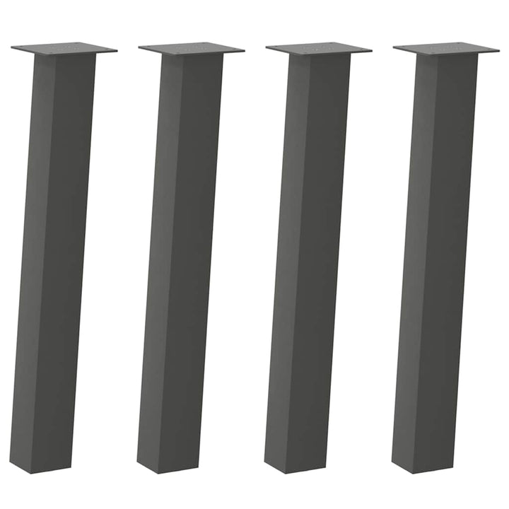 konsolbordben 4 stk. antracit 72 cm stål