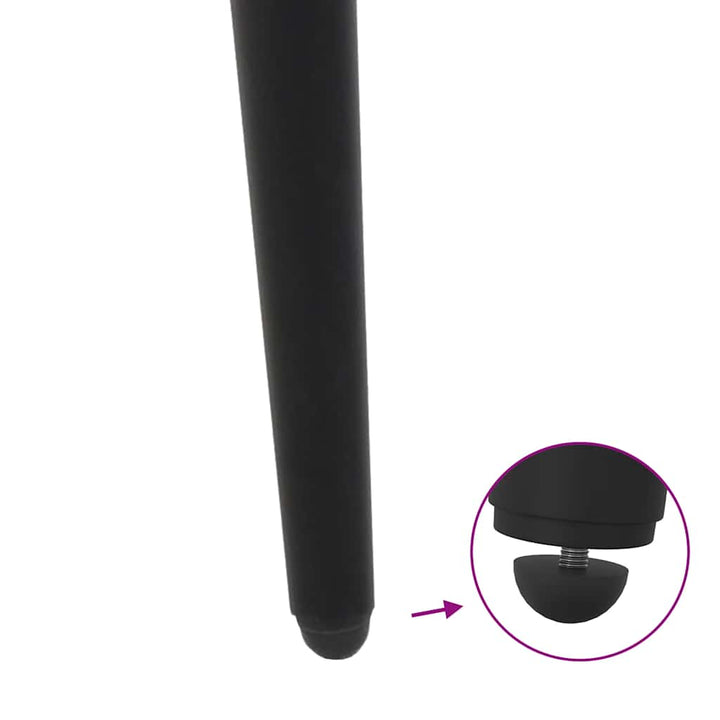 sofabordben konisk form 4 stk. sort 30-31 cm stål
