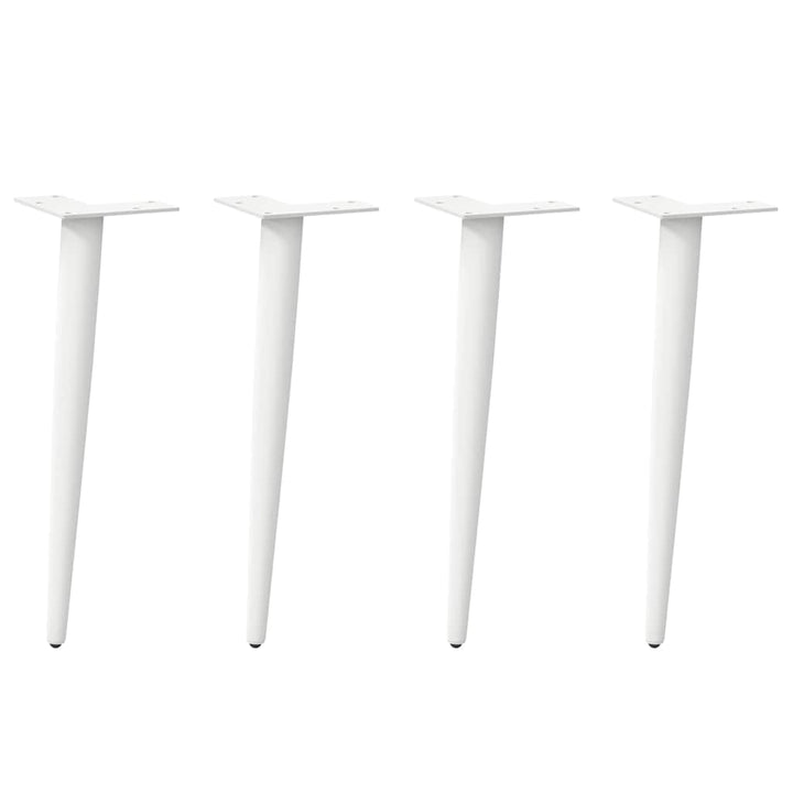 sofabordben konisk form 4 stk. hvid 30-31 cm stål