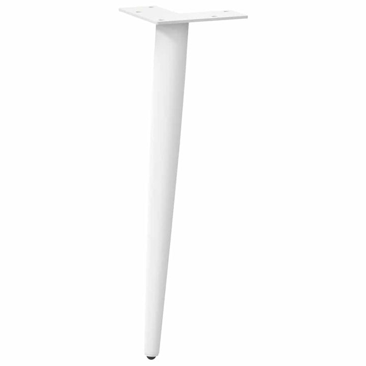 sofabordben konisk form 4 stk. hvid 30-31 cm stål