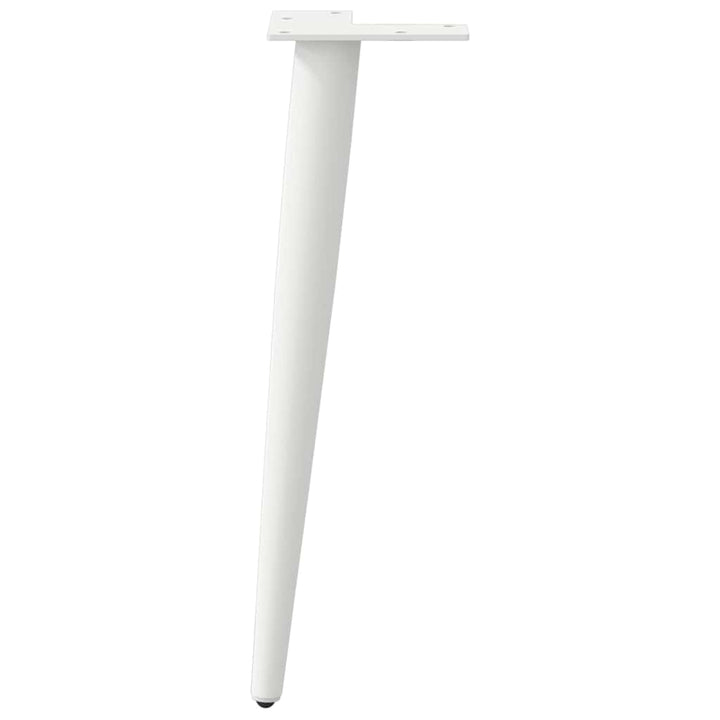 sofabordben konisk form 4 stk. hvid 30-31 cm stål