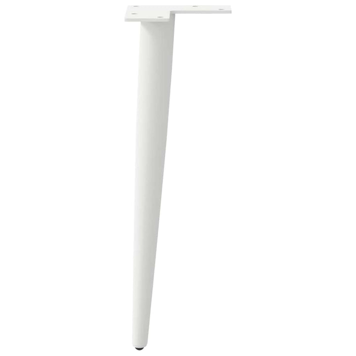sofabordben konisk form 4 stk. hvid 30-31 cm stål