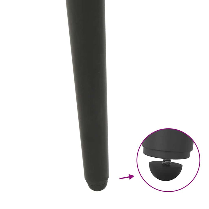 sofabordben konisk form 4 stk. antracit 30-31 cm stål