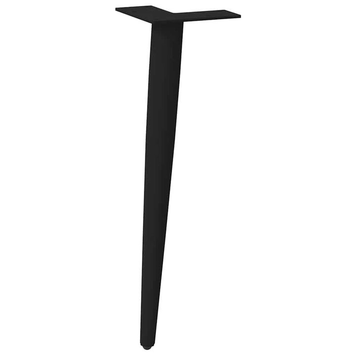 sofabordben konisk form 4 stk. sort 42-43 cm stål