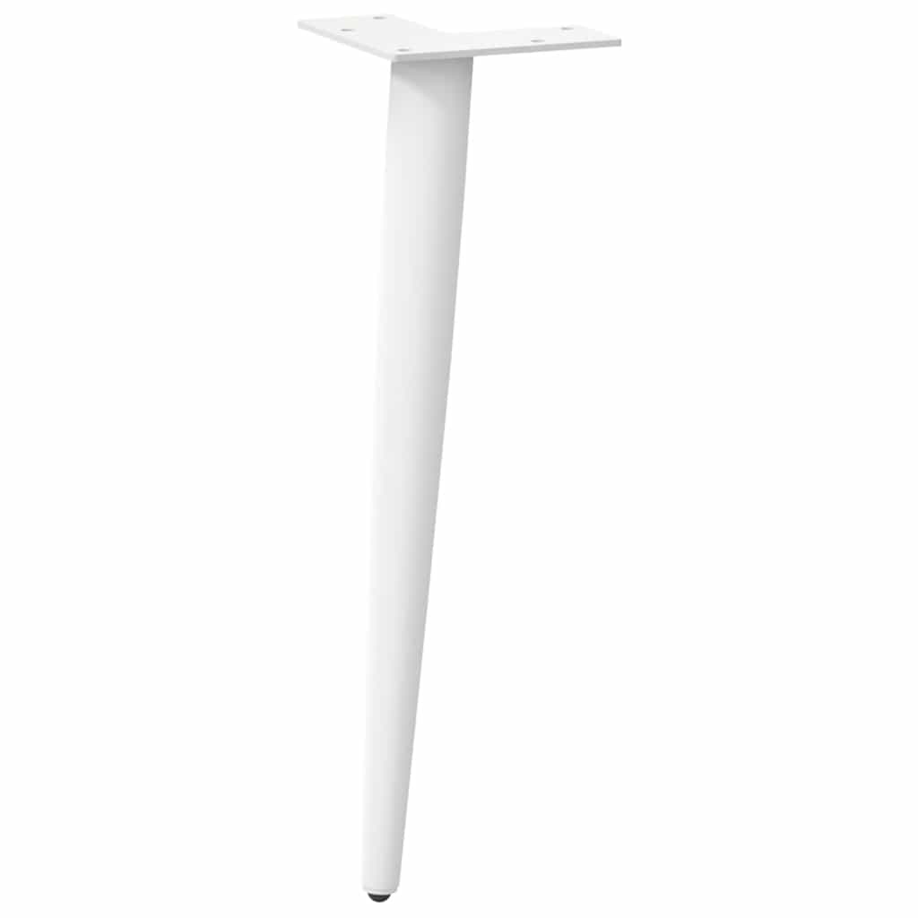 sofabordben konisk form 4 stk. hvid 42-43 cm stål