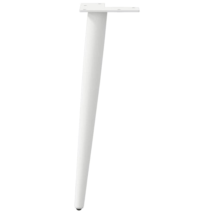 sofabordben konisk form 4 stk. hvid 42-43 cm stål
