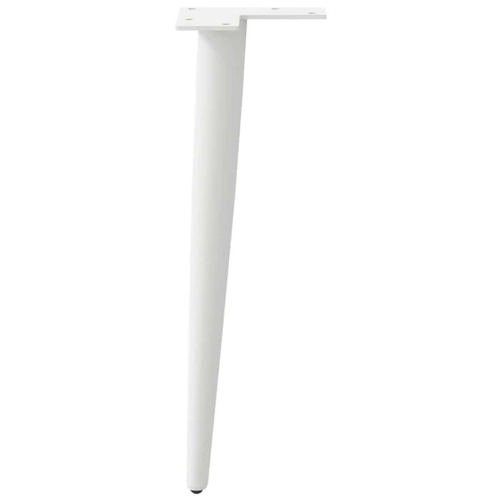 sofabordben konisk form 4 stk. hvid 42-43 cm stål