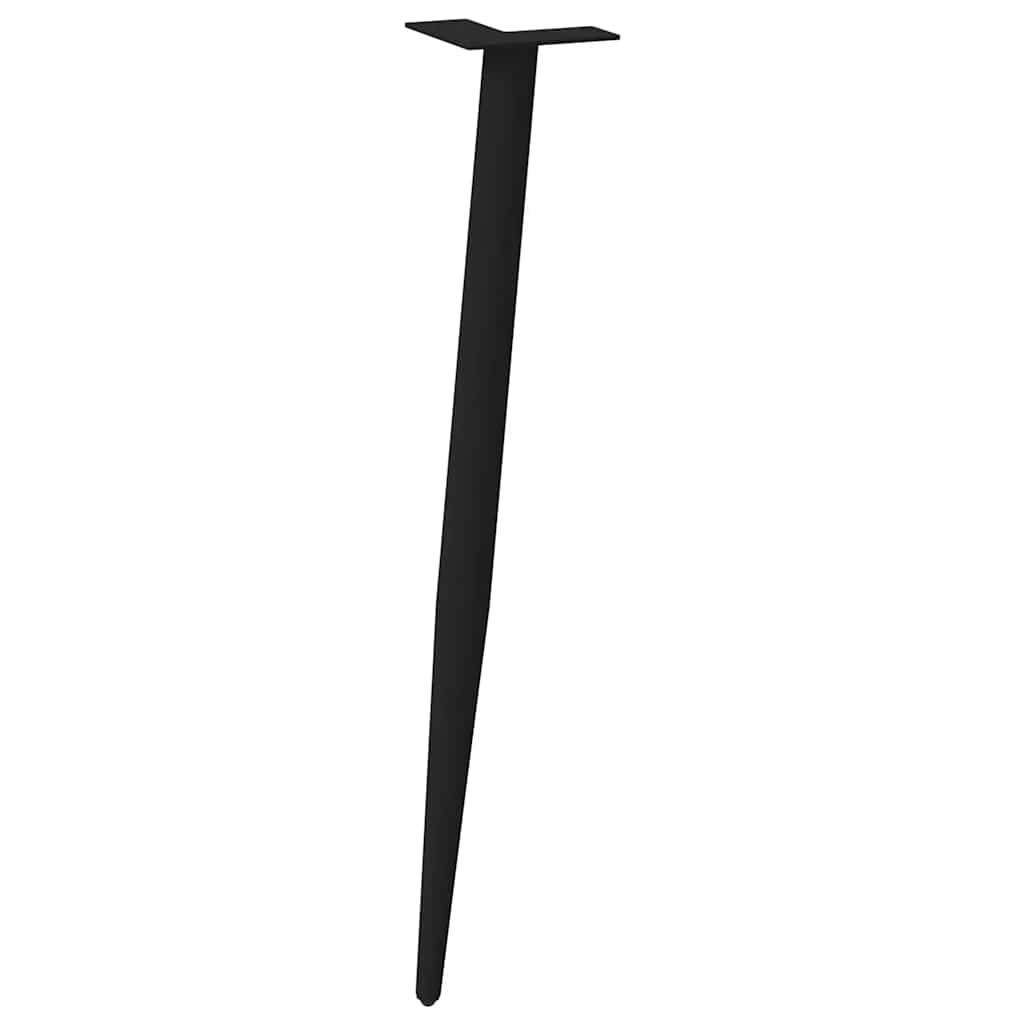 konsolbordben konisk form 4 stk. sort 72-73 cm stål