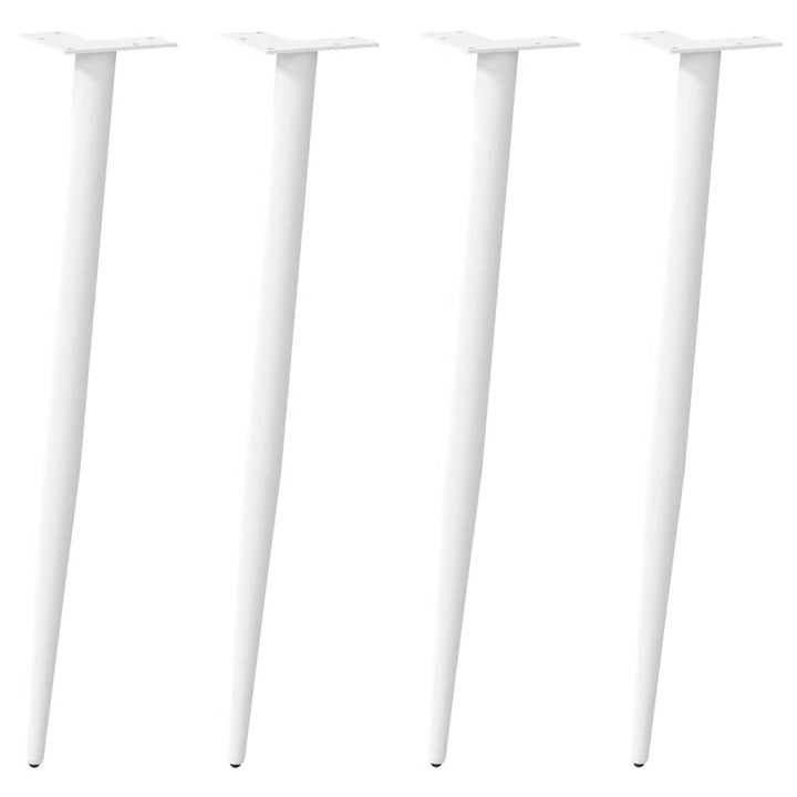 konsolbordben konisk form 4 stk. hvid 72-73 cm stål