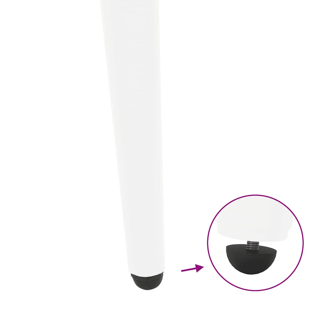 konsolbordben konisk form 4 stk. hvid 72-73 cm stål