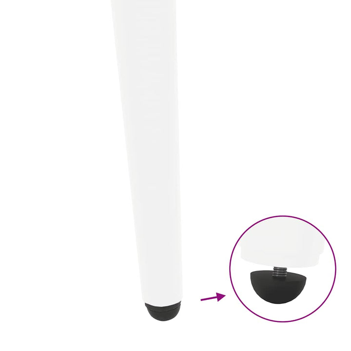 konsolbordben konisk form 4 stk. hvid 72-73 cm stål
