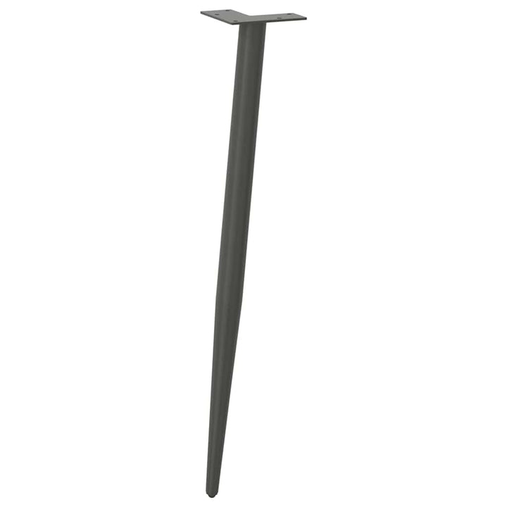 konsolbordben konisk form 4 stk. antracit 72-73 cm stål