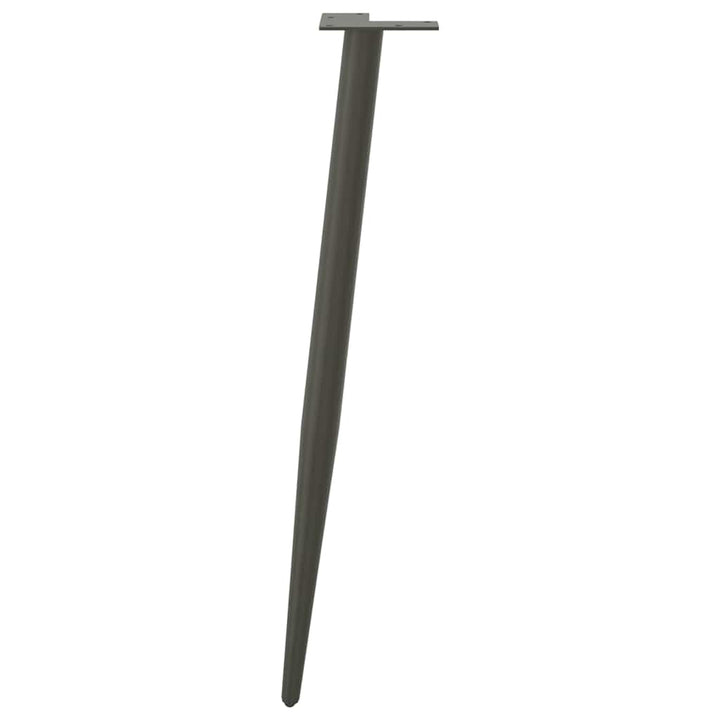 konsolbordben konisk form 4 stk. antracit 72-73 cm stål